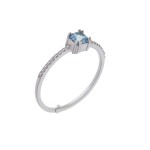 Δαχτυλίδι Γυναικείο Χρυσό με ορυκτό Μπλε Τοπάζιου .